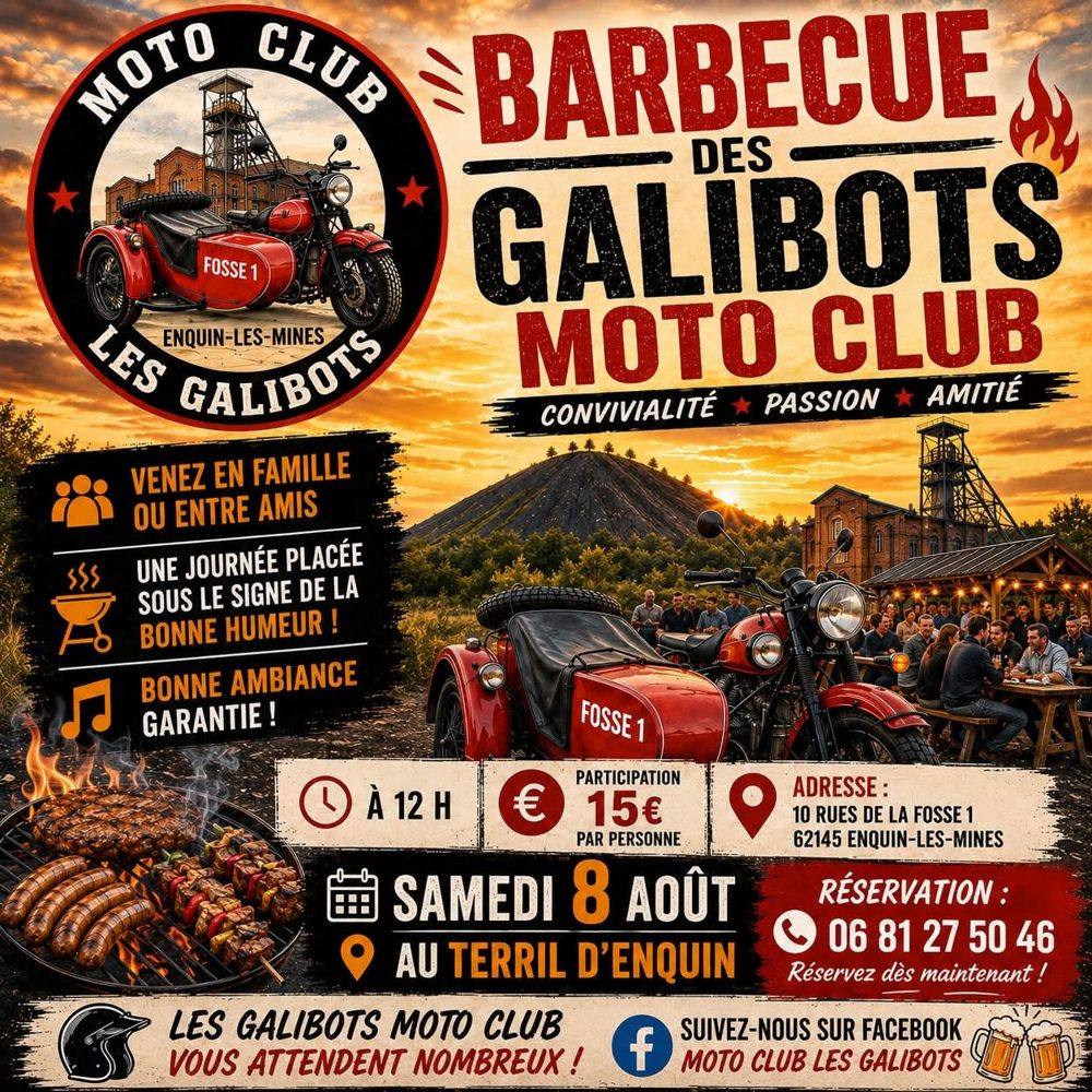 Affiche Barbecue des Galibots Moto Club